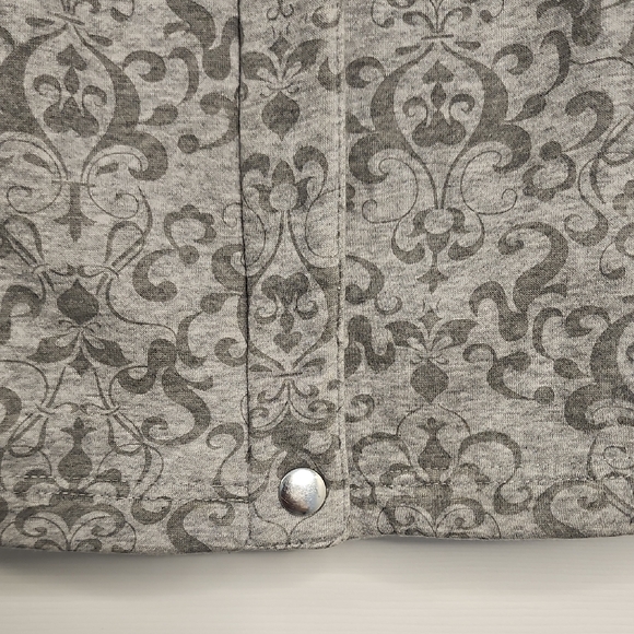 Croft & Barrow Patterned Gray Teddy Jacket - Picture 5 of 16